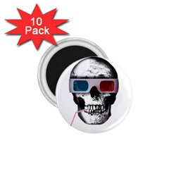 Cinema Skull 1 75  Magnets (10 Pack)  by Valentinaart