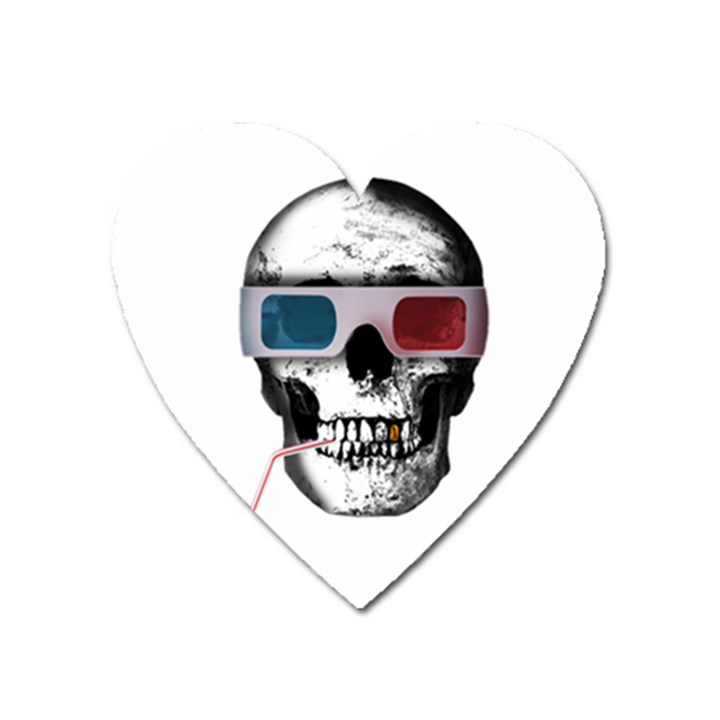 Cinema Skull Heart Magnet