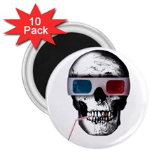 Cinema Skull 2 25  Magnets (10 Pack)  by Valentinaart