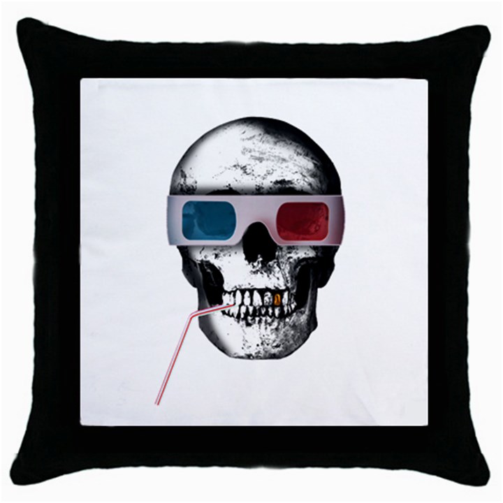 Cinema Skull Throw Pillow Case (Black)