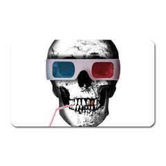 Cinema Skull Magnet (rectangular) by Valentinaart