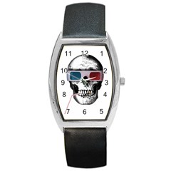 Cinema Skull Barrel Style Metal Watch by Valentinaart