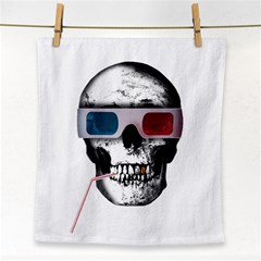 Cinema Skull Face Towel by Valentinaart