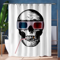 Cinema Skull Shower Curtain 60  X 72  (medium)  by Valentinaart