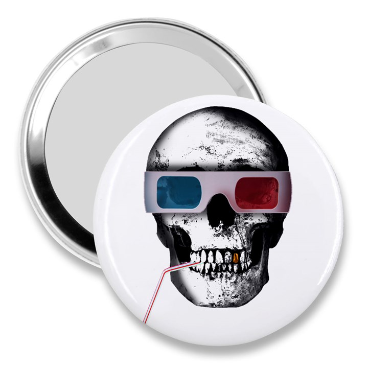 Cinema Skull 3  Handbag Mirrors