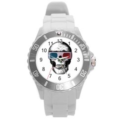 Cinema Skull Round Plastic Sport Watch (l) by Valentinaart