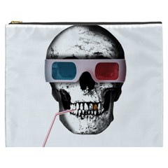 Cinema Skull Cosmetic Bag (xxxl)  by Valentinaart