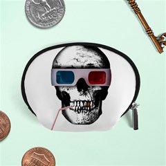 Cinema Skull Accessory Pouches (small)  by Valentinaart