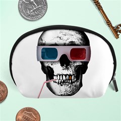 Cinema Skull Accessory Pouches (large)  by Valentinaart