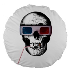 Cinema Skull Large 18  Premium Flano Round Cushions by Valentinaart