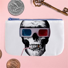 Cinema Skull Large Coin Purse by Valentinaart