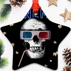 Cinema Skull Ornament (star) by Valentinaart