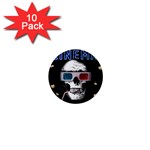 Cinema Skull 1  Mini Buttons (10 pack)  Front