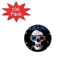 Cinema Skull 1  Mini Buttons (100 pack)  Front