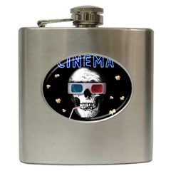 Cinema Skull Hip Flask (6 Oz) by Valentinaart