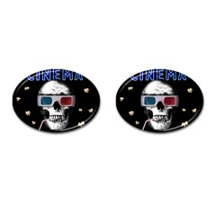 Cinema Skull Cufflinks (oval) by Valentinaart