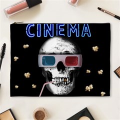 Cinema Skull Cosmetic Bag (xl) by Valentinaart