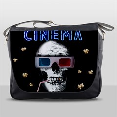 Cinema Skull Messenger Bags by Valentinaart