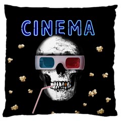 Cinema Skull Large Flano Cushion Case (two Sides) by Valentinaart