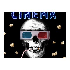 Cinema Skull Double Sided Flano Blanket (mini)  by Valentinaart