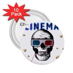 Cinema Skull 2.25  Buttons (10 pack)  Front