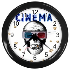 Cinema Skull Wall Clocks (black) by Valentinaart