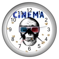 Cinema Skull Wall Clocks (Silver) 