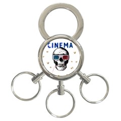 Cinema Skull 3-Ring Key Chains