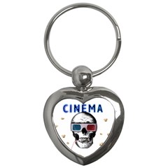 Cinema Skull Key Chains (heart)  by Valentinaart