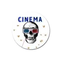 Cinema Skull Magnet 3  (Round)