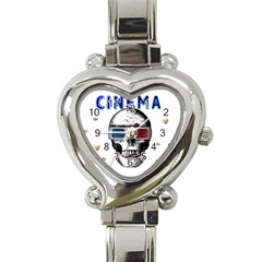 Cinema Skull Heart Italian Charm Watch