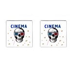 Cinema Skull Cufflinks (Square) Front(Pair)