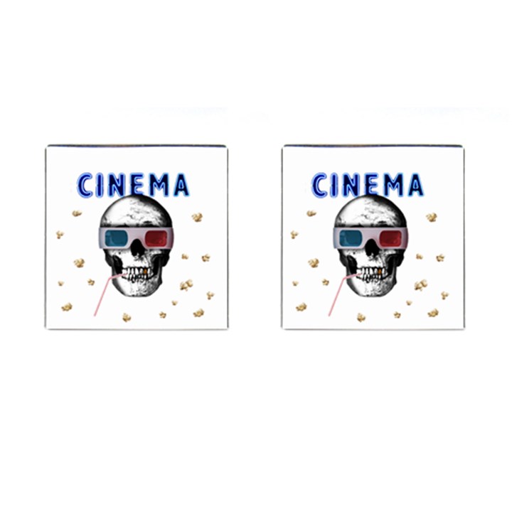 Cinema Skull Cufflinks (Square)