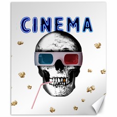 Cinema Skull Canvas 8  x 10 