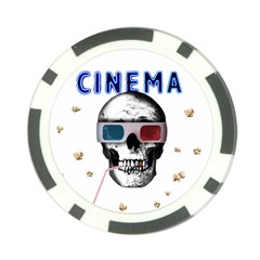 Cinema Skull Poker Chip Card Guard