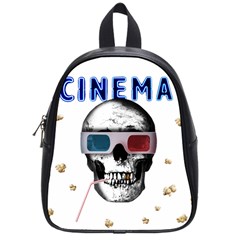 Cinema Skull School Bag (small) by Valentinaart