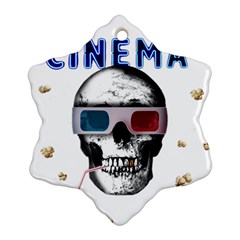 Cinema Skull Ornament (snowflake) by Valentinaart