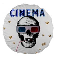 Cinema Skull Large 18  Premium Round Cushions