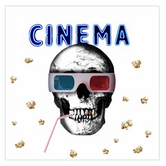 Cinema Skull Large Satin Scarf (Square)