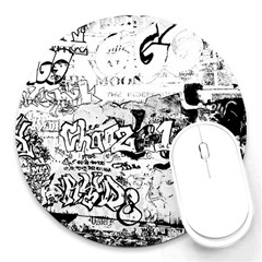 Graffiti Round Mousepads by Valentinaart