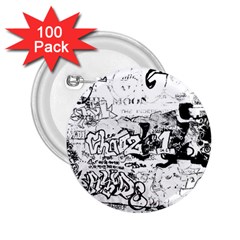 Graffiti 2 25  Buttons (100 Pack)  by Valentinaart