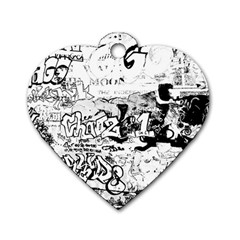 Graffiti Dog Tag Heart (two Sides)