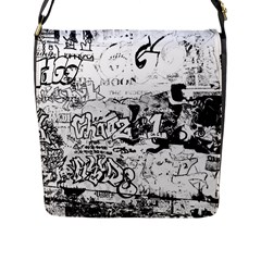 Graffiti Flap Messenger Bag (l)  by Valentinaart