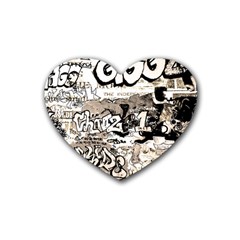 Graffiti Heart Coaster (4 Pack)  by Valentinaart