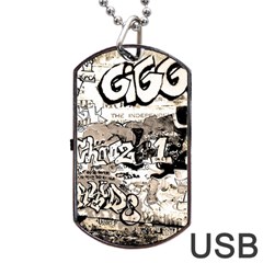 Graffiti Dog Tag Usb Flash (two Sides) by Valentinaart