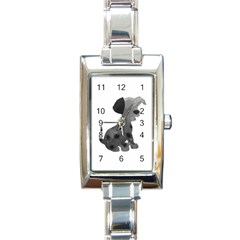 Dalmatian Inspired Silhouette Rectangle Italian Charm Watch by InspiredShadows