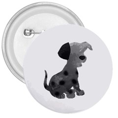 Dalmatian Inspired Silhouette 3  Buttons by InspiredShadows