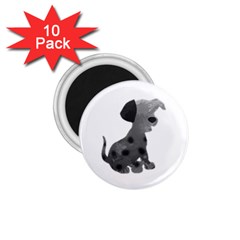 Dalmatian Inspired Silhouette 1 75  Magnets (10 Pack)  by InspiredShadows