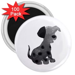 Dalmatian Inspired Silhouette 3  Magnets (100 Pack) by InspiredShadows