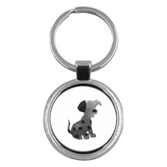 Dalmatian Inspired Silhouette Key Chains (round)  by InspiredShadows